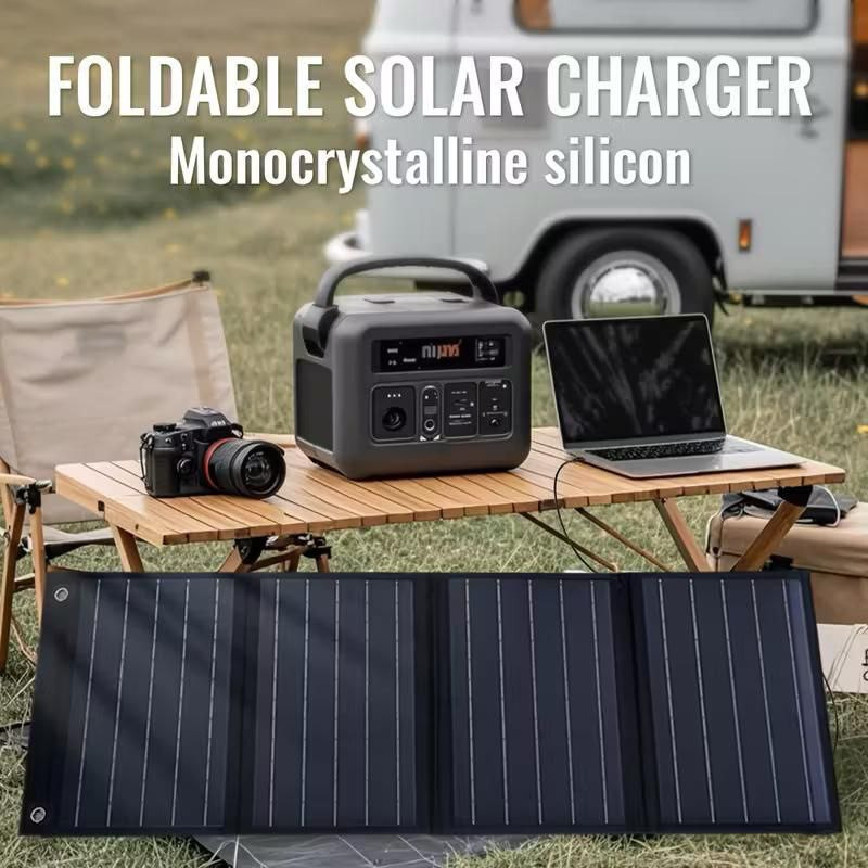200W High Power Portable Solar Power Bank | Foldable ETFE Solar Charger with Mul
